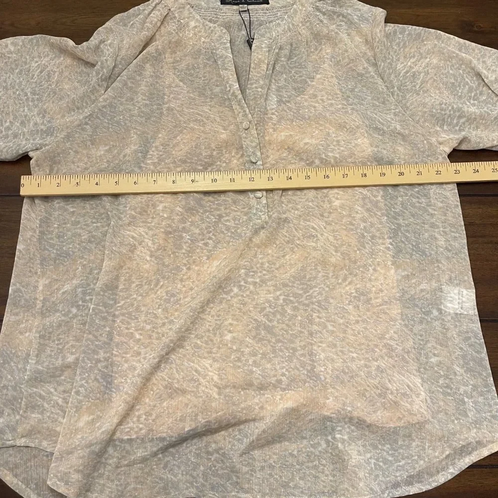 NWT Rose and Olive Women's Ice-Dye Blouse size 1X - Picture 6 of 14